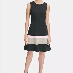 Tommy Hilfiger Black Dress with Pink and Nude Accent